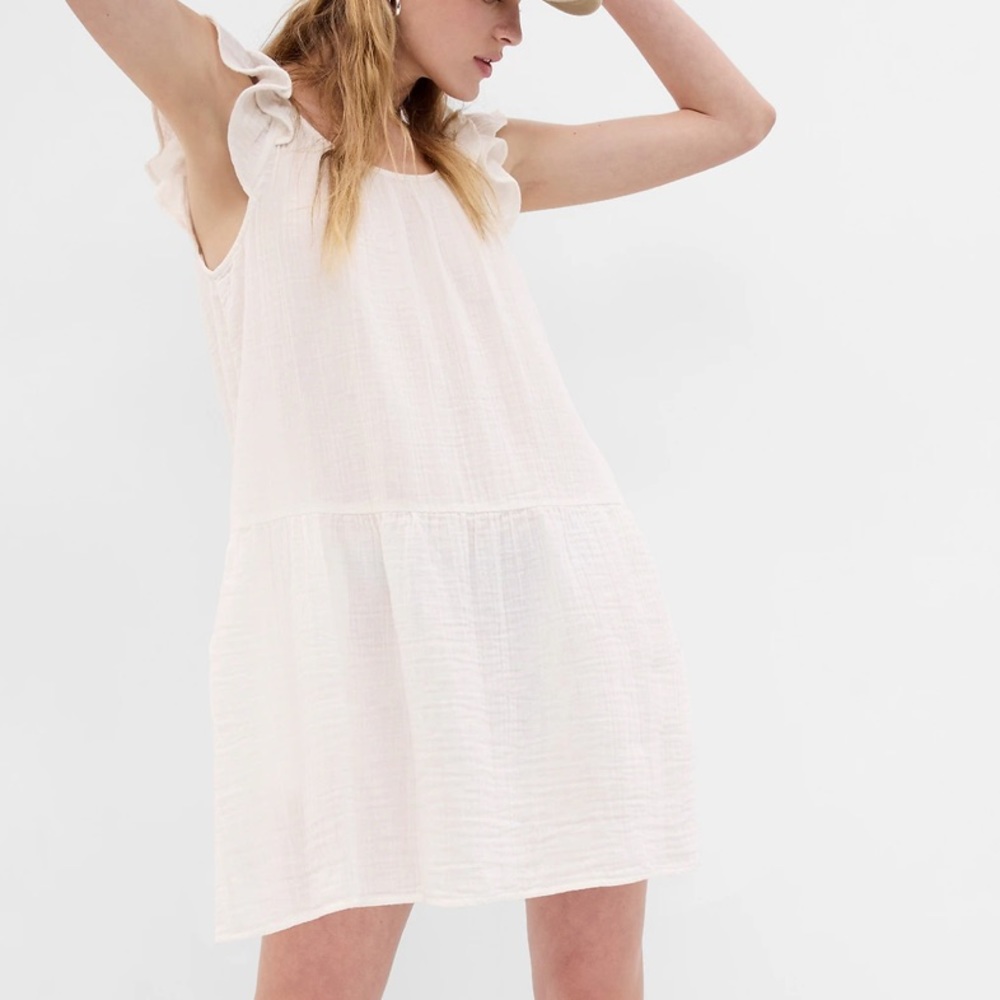 Gap Wrinkle Gauze Mini Dress